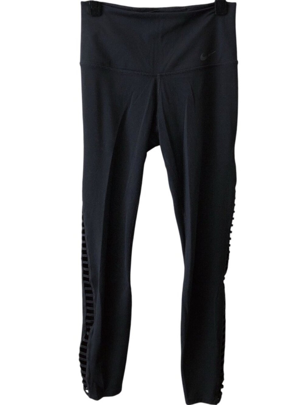 Nike Dri-Fit Solid Black Side Cutout Leggings Size Small